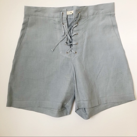 Matin lace up linen shorts - Picture 5 of 6